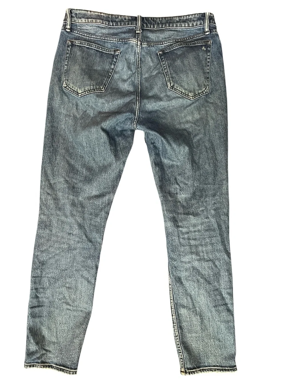 Rag & Bone Slim Athletic Jeans Mens 34x31 Brent Wash Dark Wash Denim